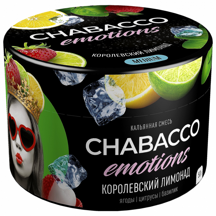 Бестабачная смесь Chabacco Mix Medium - Royal lemonade (Королевский лимонад) 50 гр